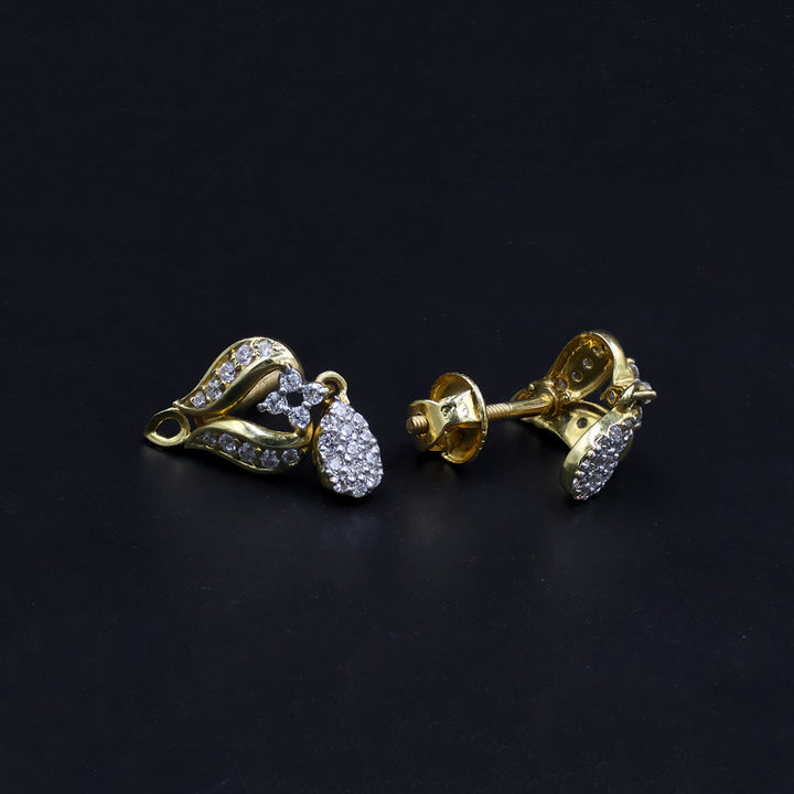 22K Gold Earrings No Making Charges  AFE02873