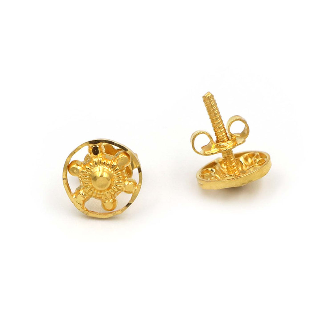 22K Gold Screw type Earrings AFE03416