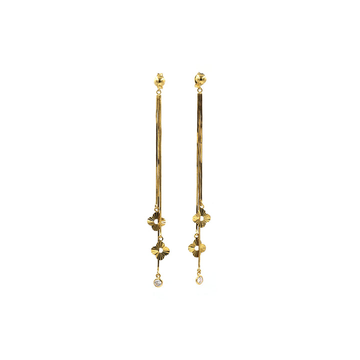 18K Gold Earrings AFE04048