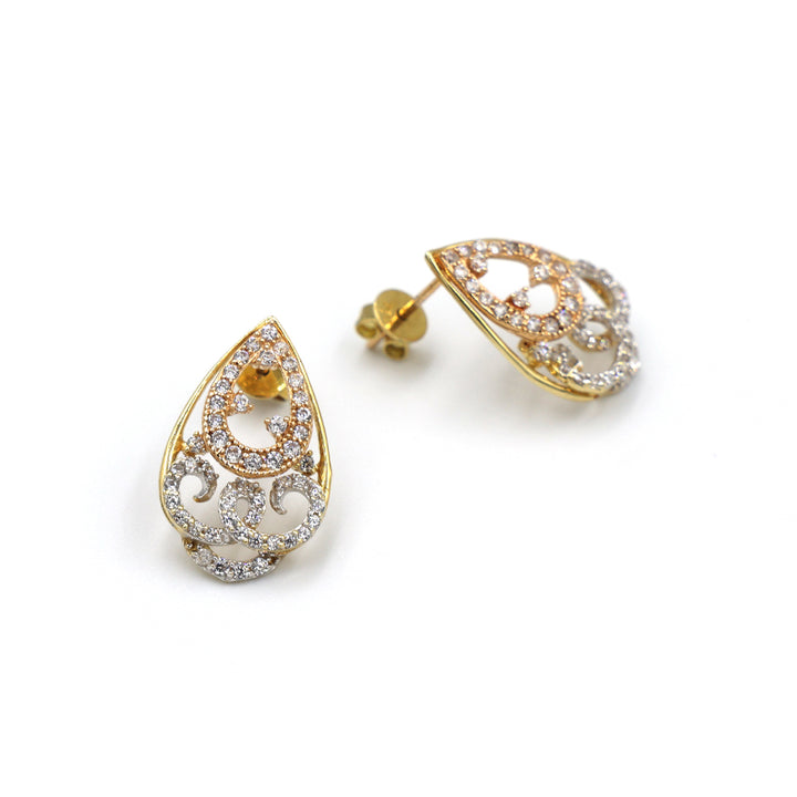 18K Gold Earrings AFE04122