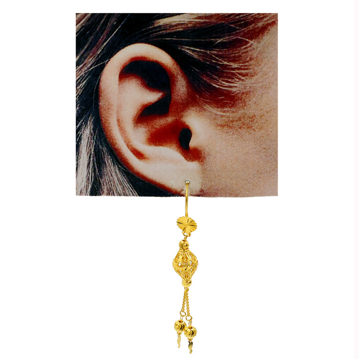 21K Gold Earrings AFE05452