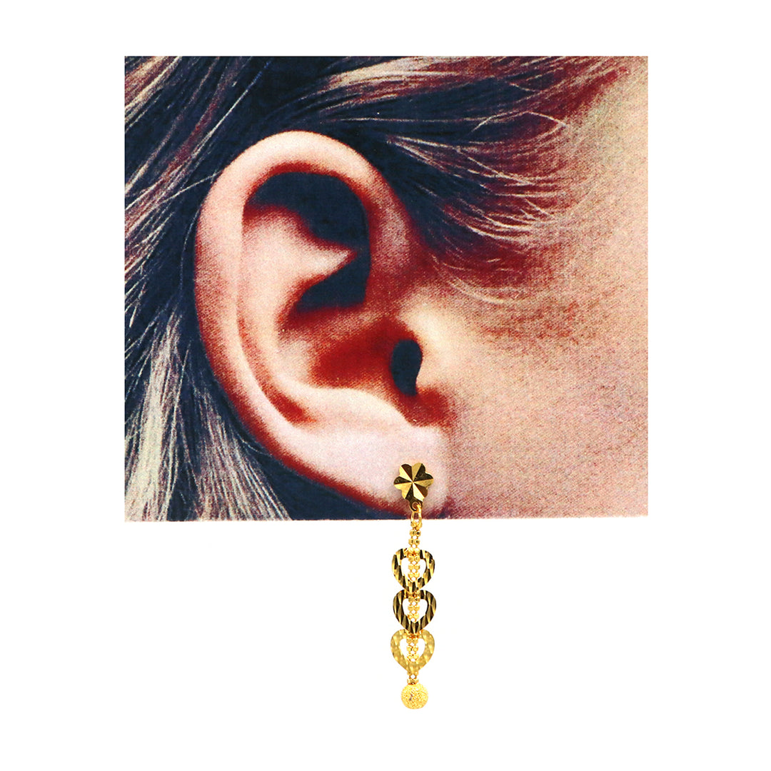 22K Gold Earrings AFE06074