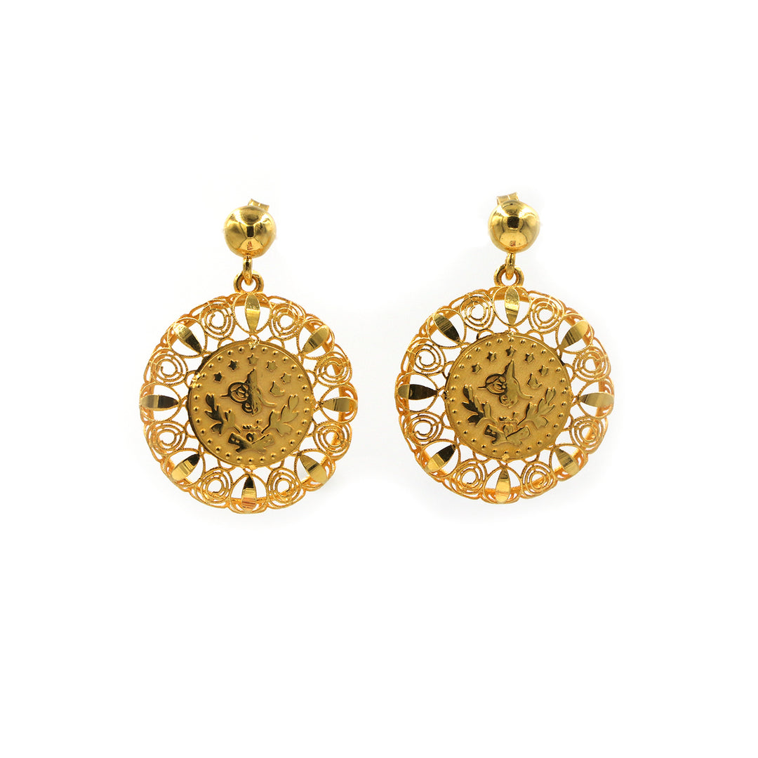 21K Gold Earrings AFE06365