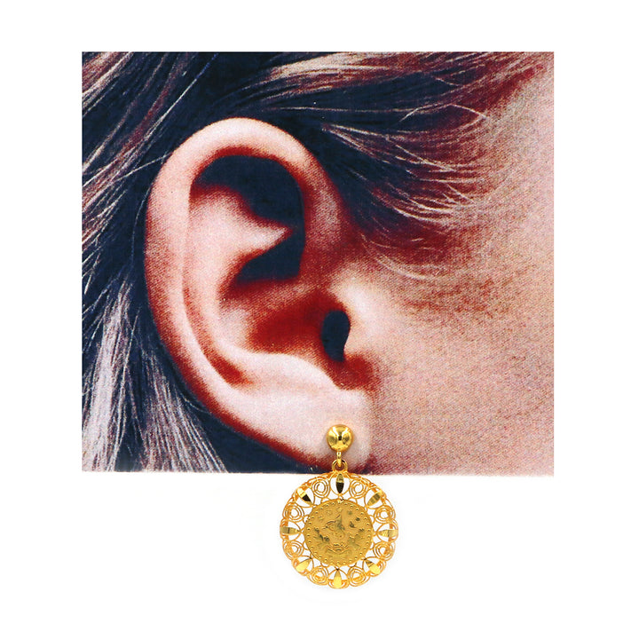 21K Gold Earrings AFE06365