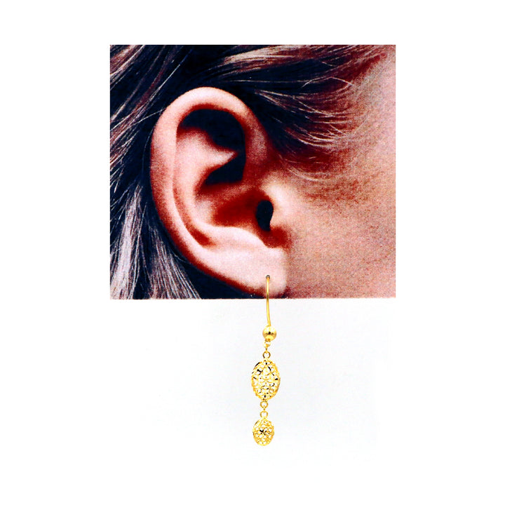 21K Gold Earrings AFE06428