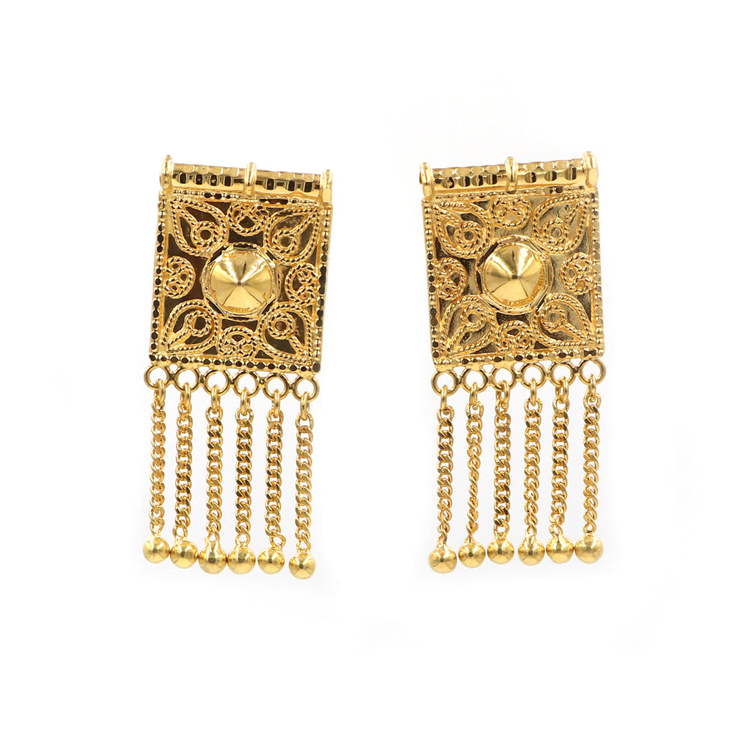 21K Gold Earrings AFE06471