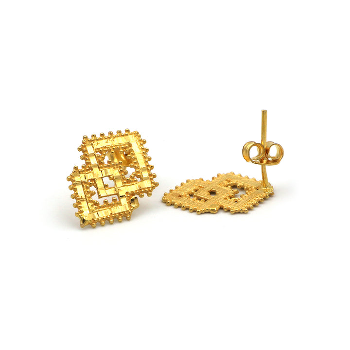 21K Gold Earrings AFE06474