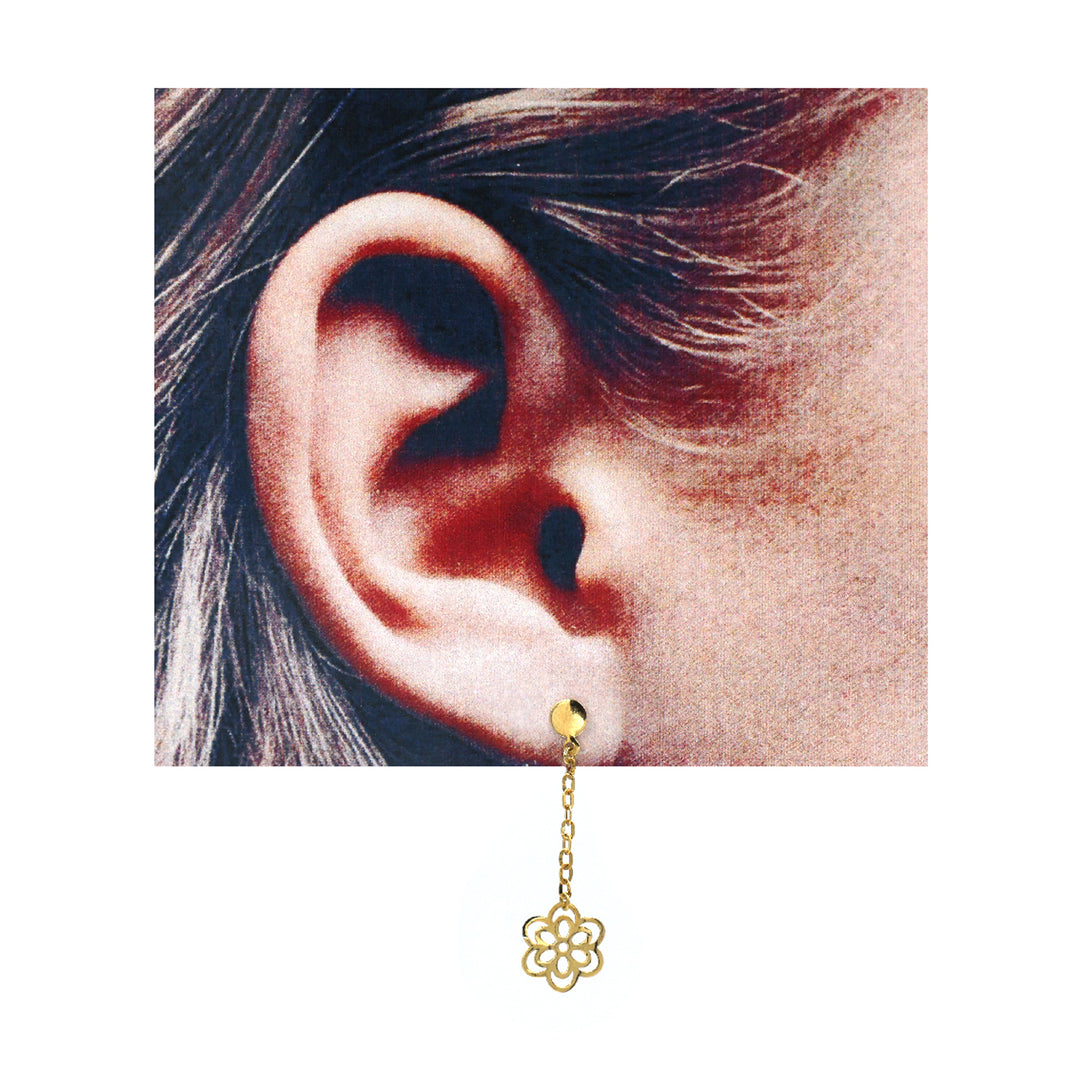 18K Gold Earrings AFE06543