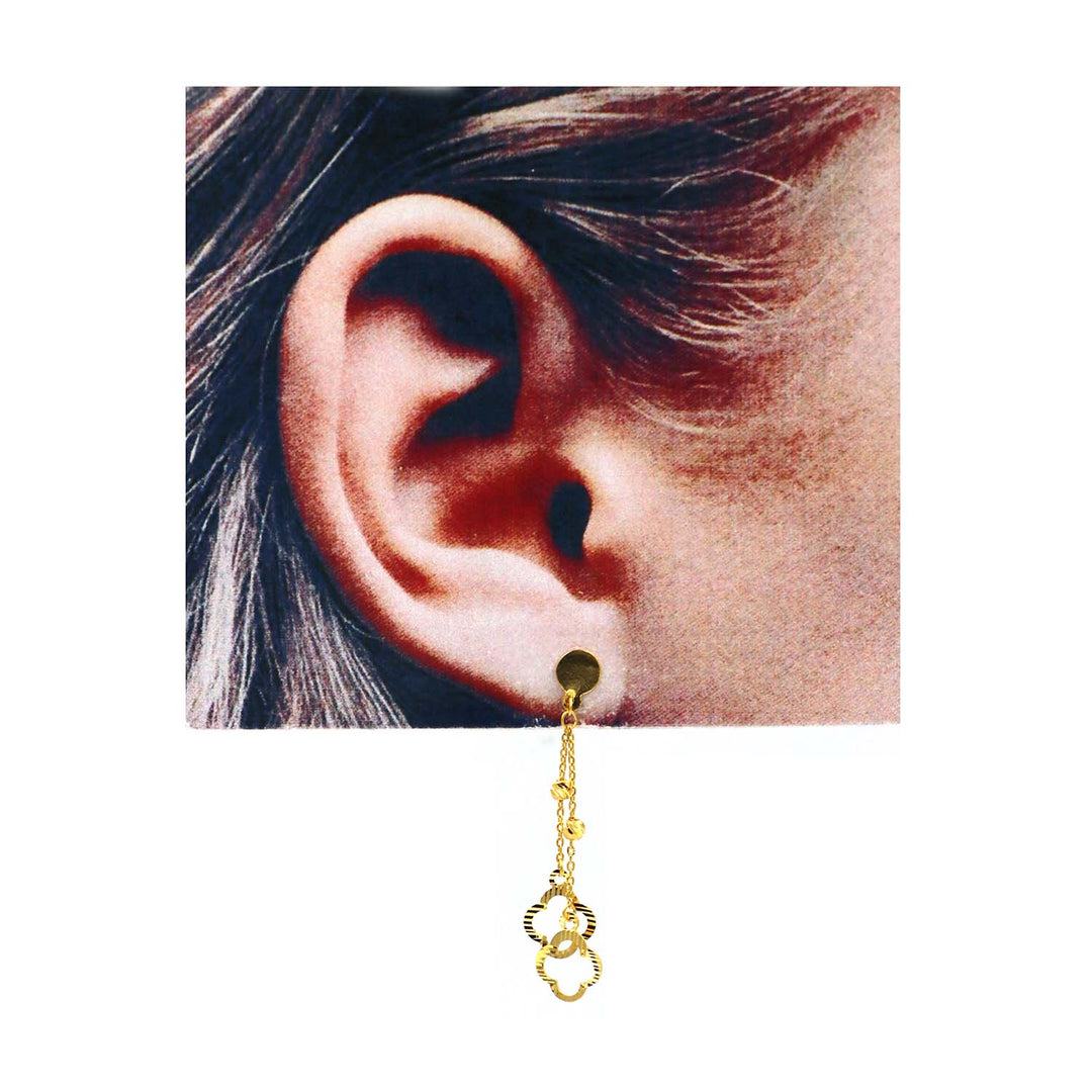 21K Gold Earrings AFE06588