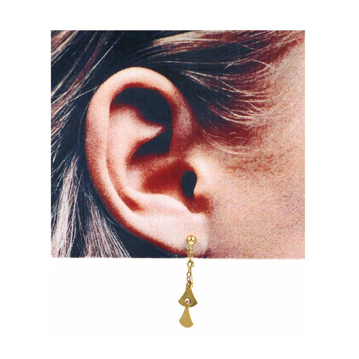 18K Gold Earrings Without Making Charge AFE06605