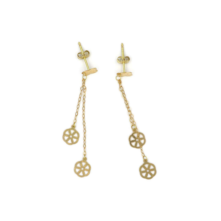 18K Gold Earrings AFE06613