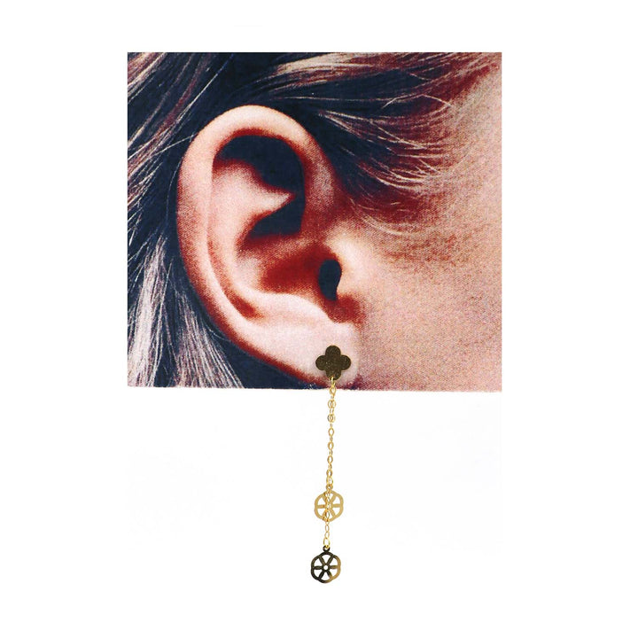 18K Gold Earrings AFE06613