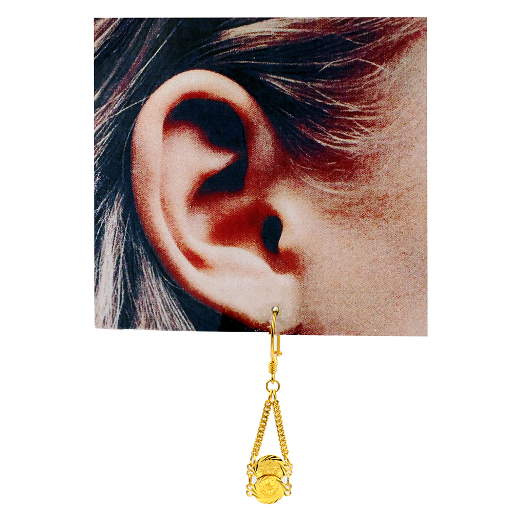 21K Gold Earrings AFE07158