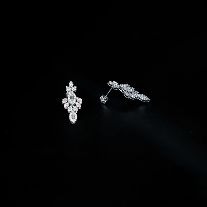 18K White Gold Earrings No Making Charges AFE07673