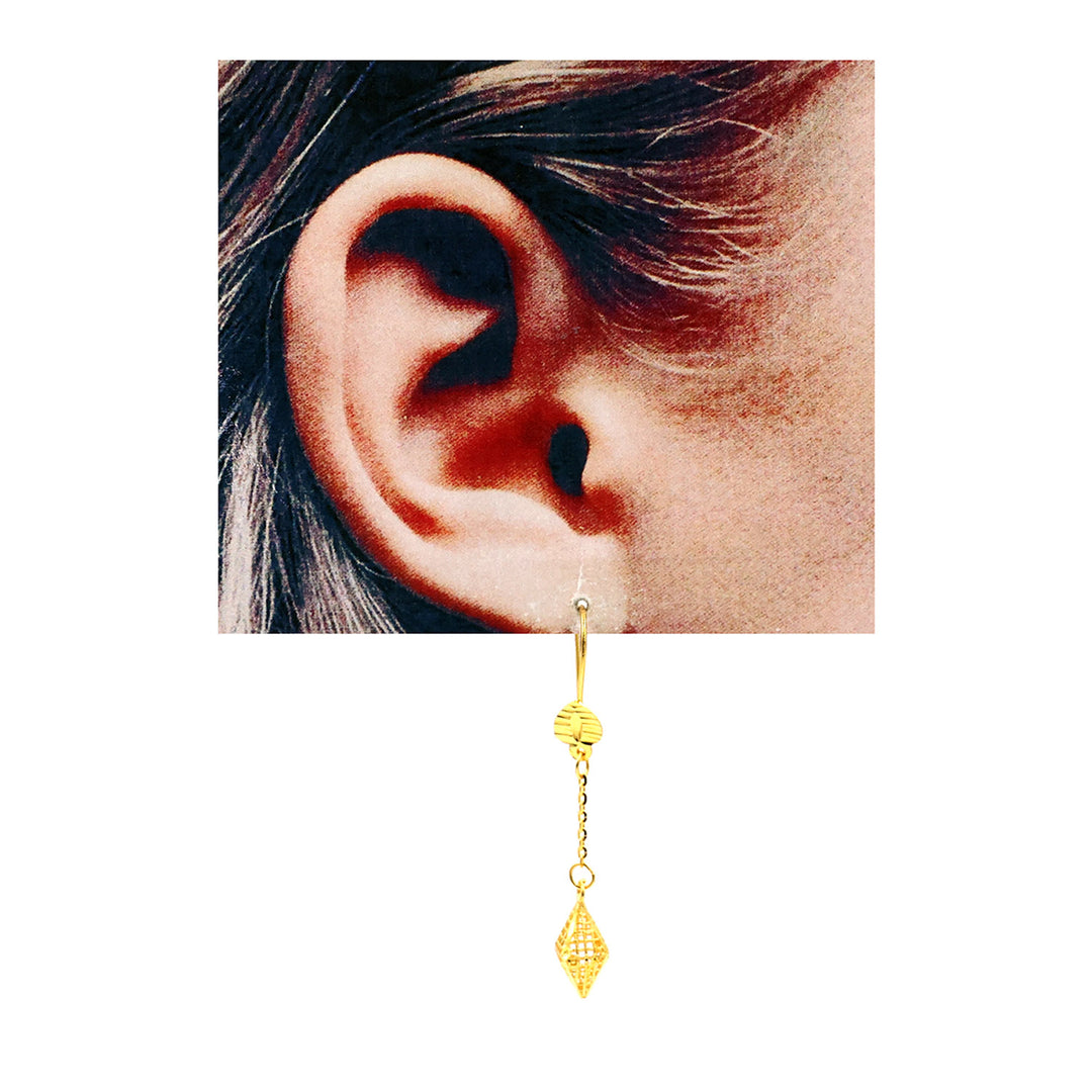 21K Gold Earrings AFE07816