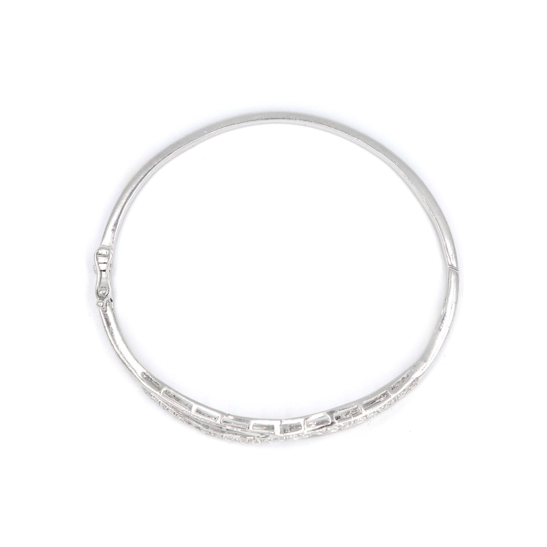 18K White Gold Modius Strip Bangles