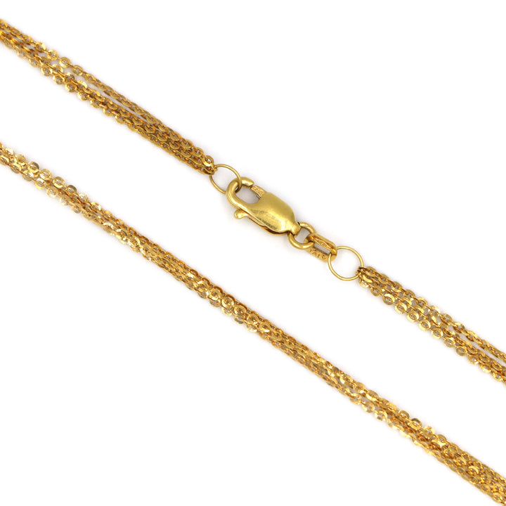 18K Gold Double Link Chain Necklace