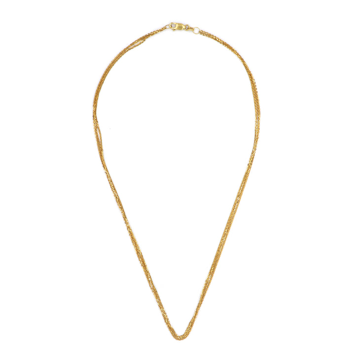 18K Gold Double Link Chain Necklace