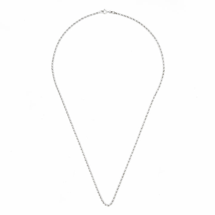 18K White Gold Rope Chain