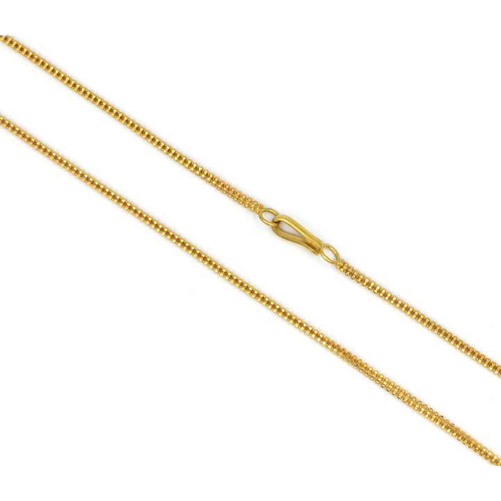 22K Gold Small Ball Chain Necklace