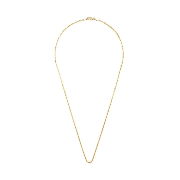 Stylish 18K Gold Square Link Chain Necklace