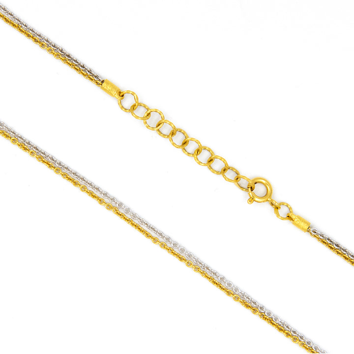 21K Gold Link Chain with 2 layer