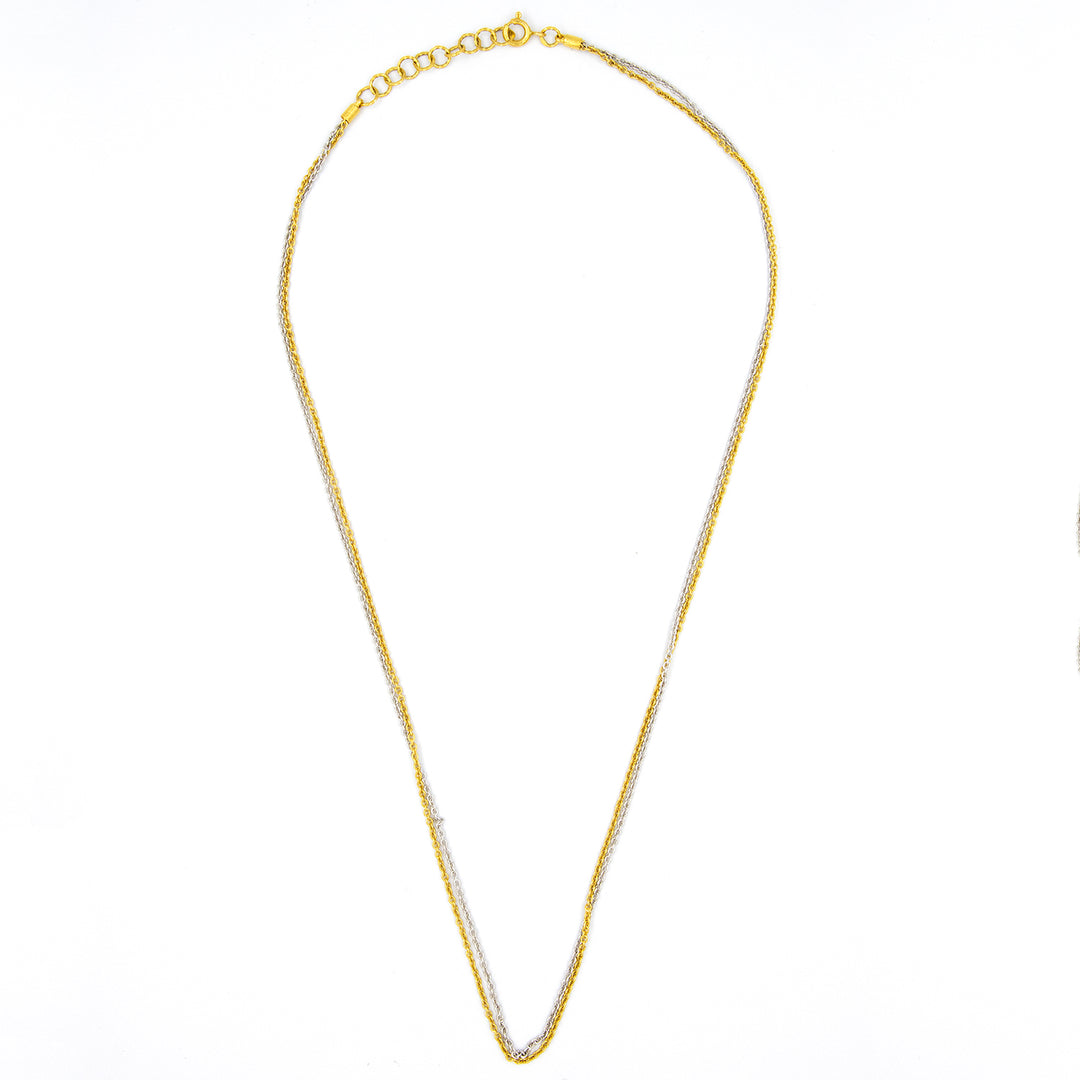 21K Gold Link Chain with 2 layer