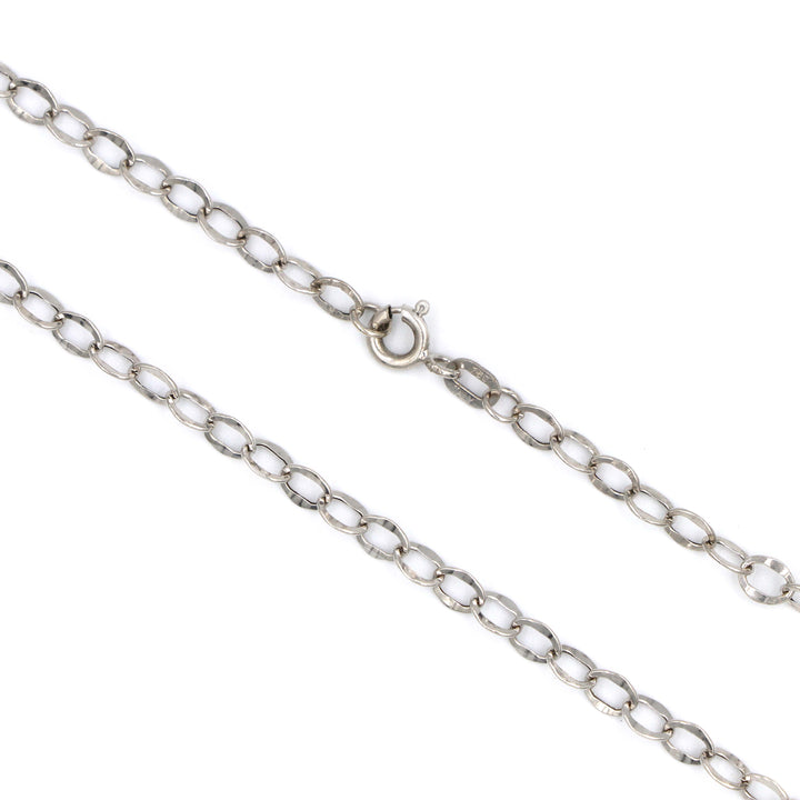 Classic 18K White Gold Link Chain Necklace