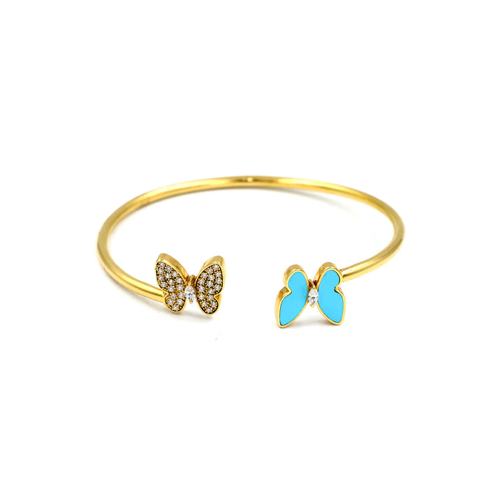 18K Gold Bracelet with Butterfly AFB07425