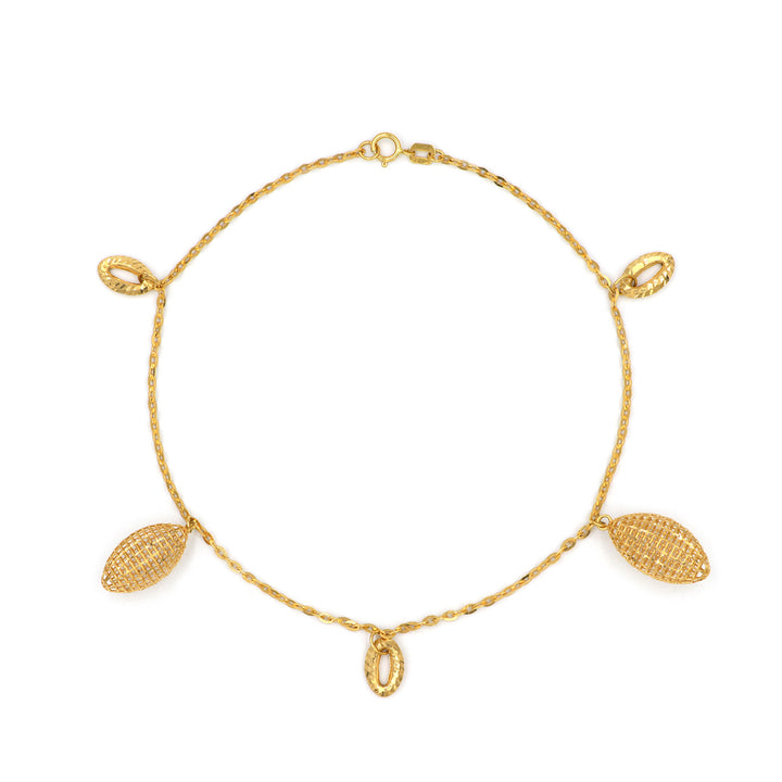 Latest 21K Gold Anklet Design AFA00162