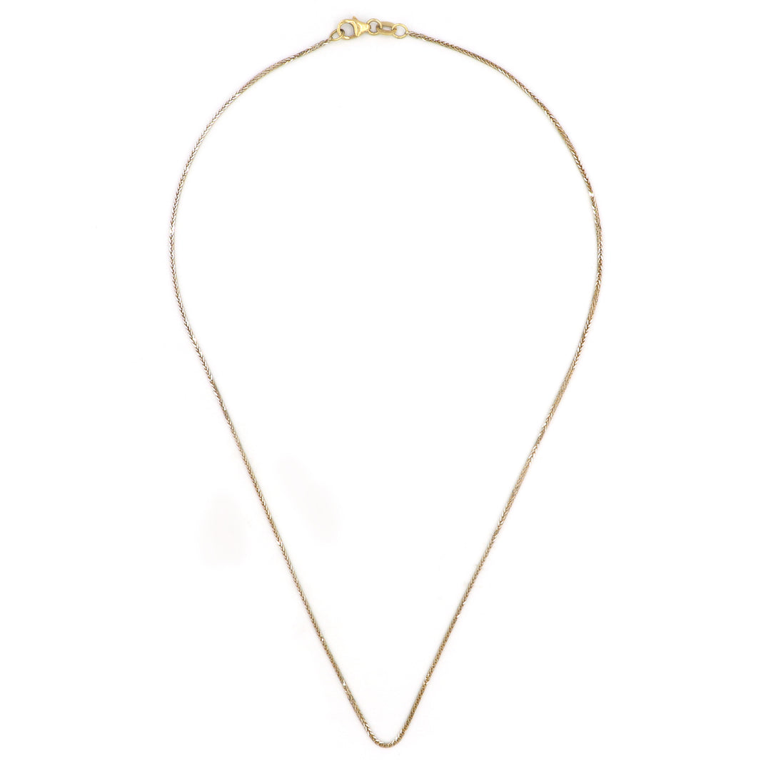 18K Yellow Gold Spiga Chain Necklace