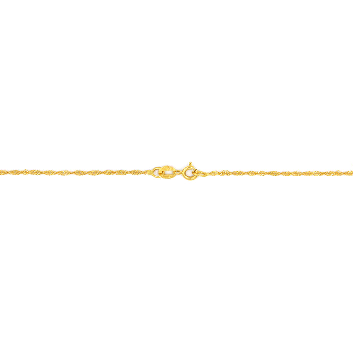 21K Yellow Gold Twisted Chain Necklace