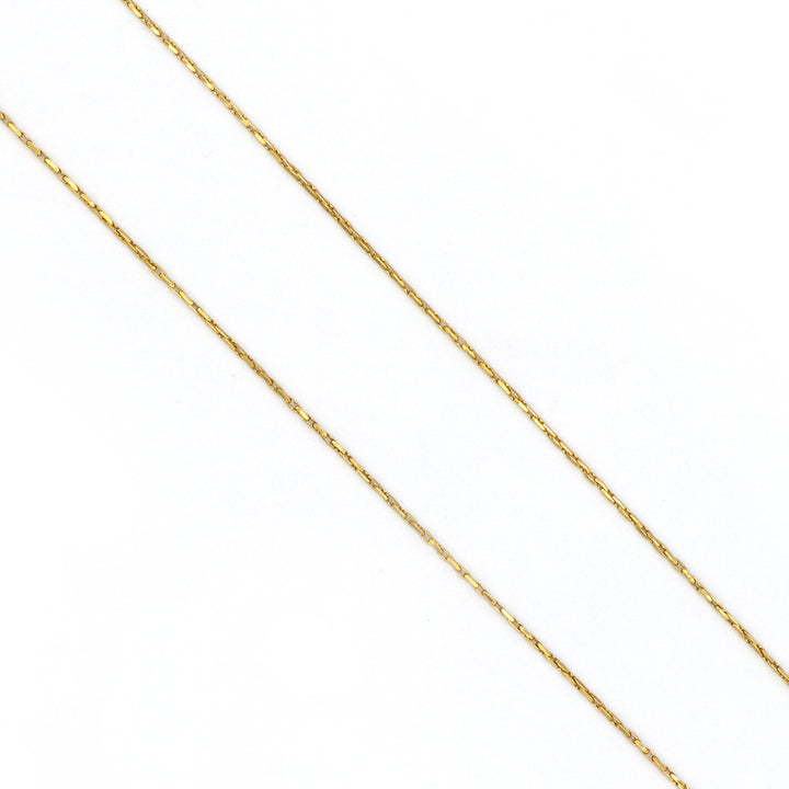 18K Yellow Gold Link Chain Necklace - 18 Inch