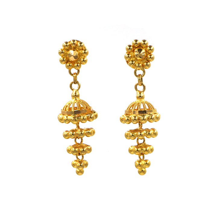 22K Gold Earrings AFE01015 GoldGift