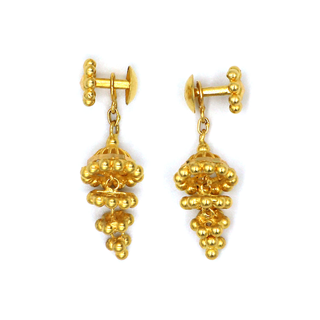 22K Gold Earrings AFE01015 GoldGift