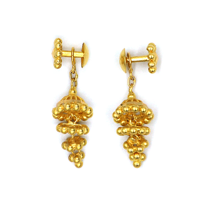 22K Gold Earrings AFE01015 GoldGift