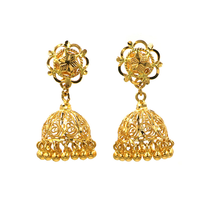 22K Gold Earrings AFE01784 GoldGift