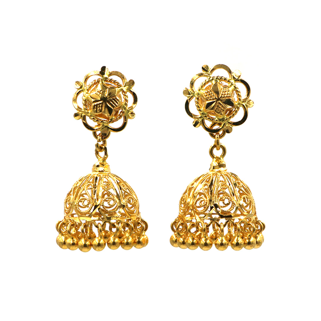 22K Gold Earrings AFE01784 GoldGift