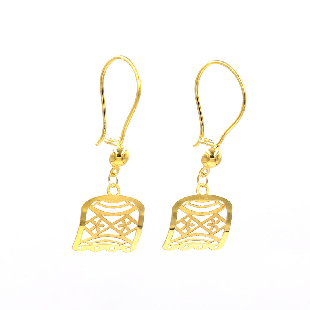 21K Earrings AFE03377 - Al Fanan Jewellery