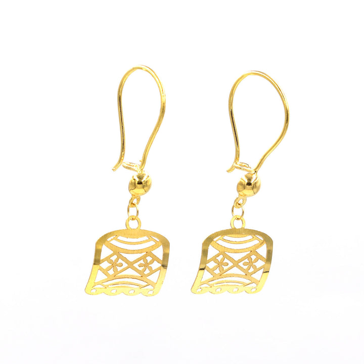 21K Earrings AFE03377 - Al Fanan Jewellery