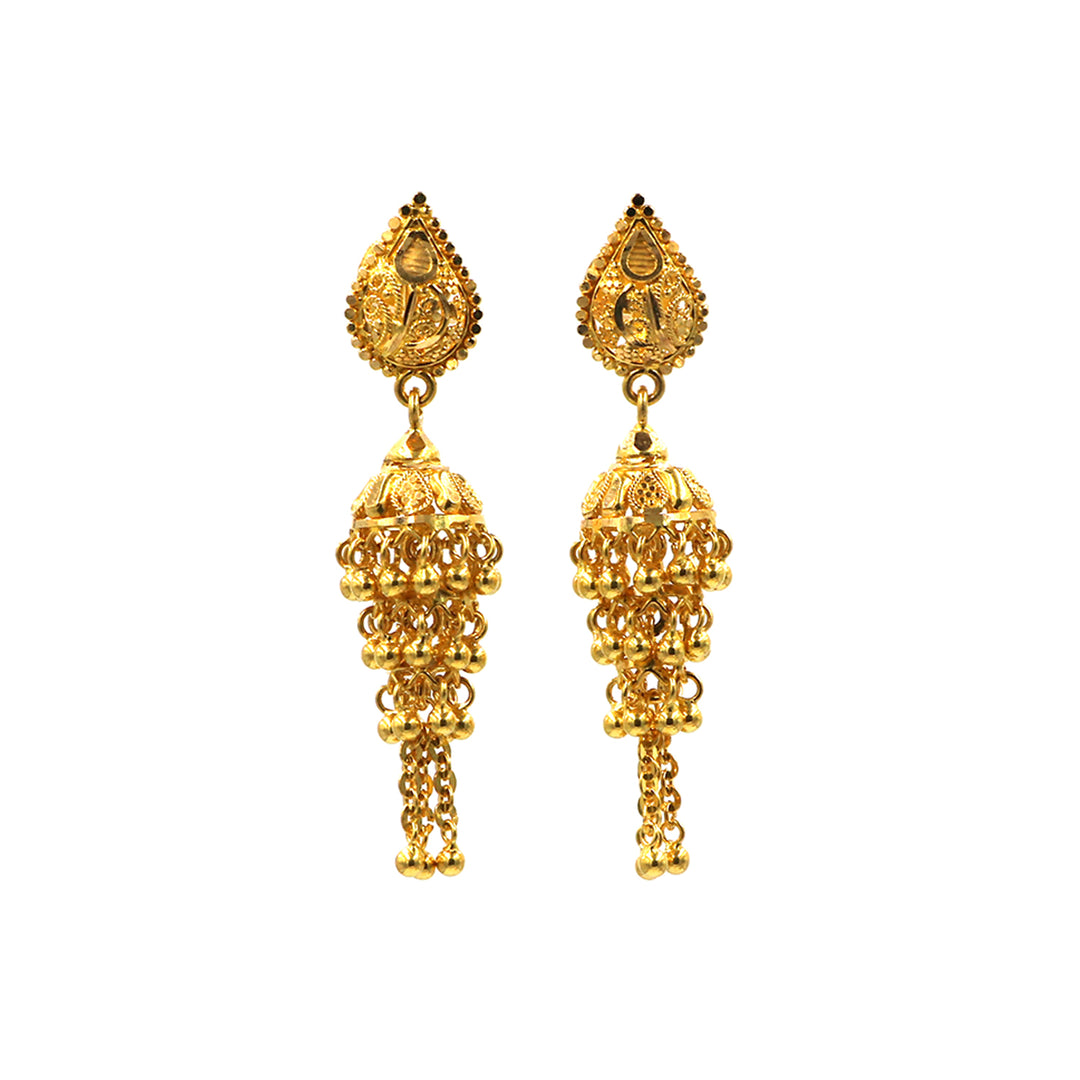 22K Gold Earrings AFE03428 GoldGift