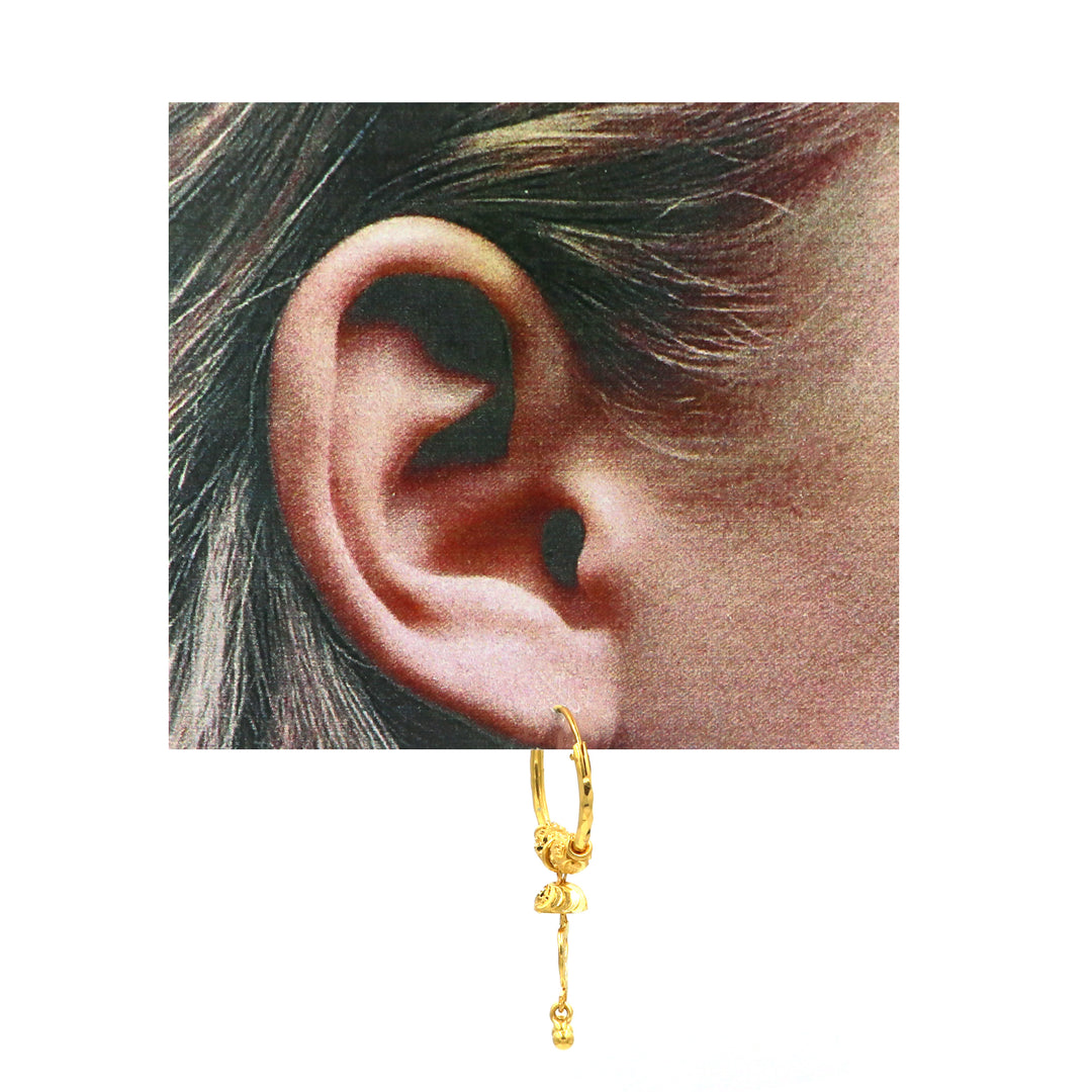 22K Gold Earrings AFE04078 GoldGift