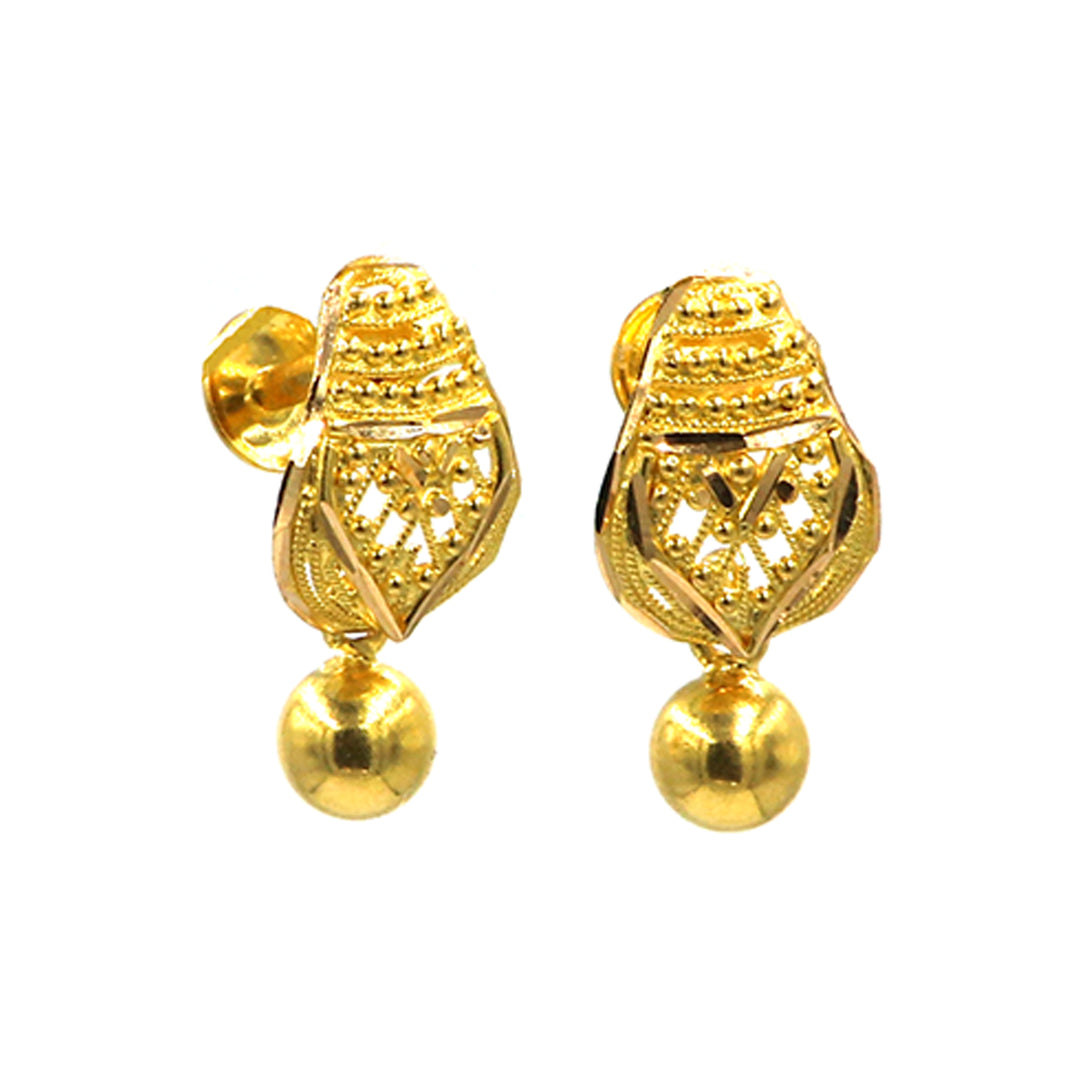 22K Gold Earrings AFE05017 GoldGift