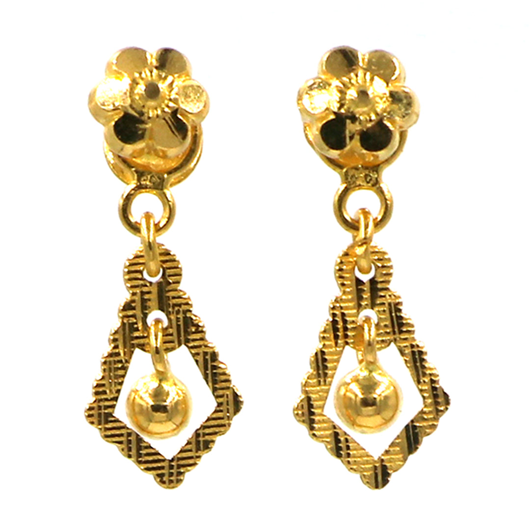 22K Gold Earrings AFE05064 GoldGift