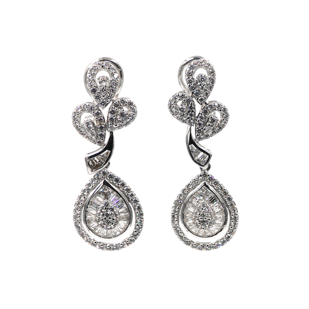 18K White Gold Earrings No Making GoldGift