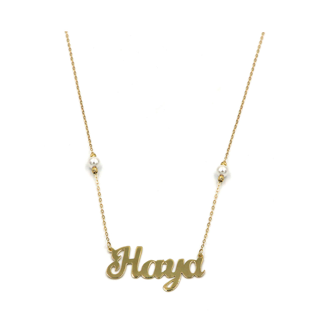 18K Name Necklace AFN01323 GoldGift