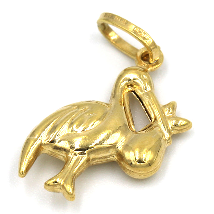 18K Gold Duck Pendant