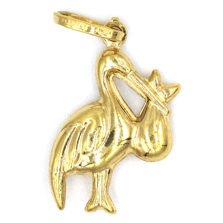 18K Gold Duck Pendant