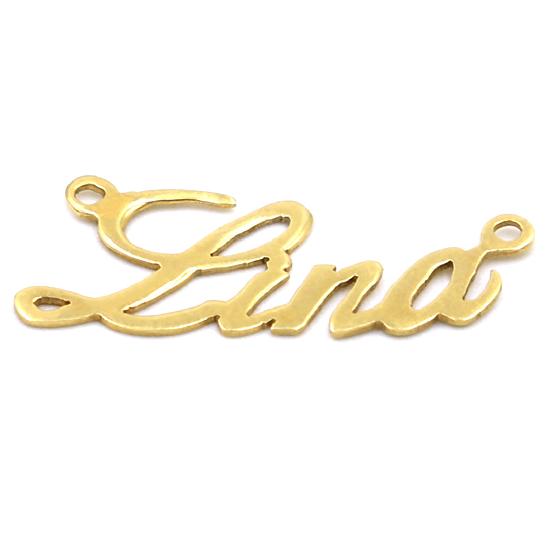 18K Gold Lina Name Pendant