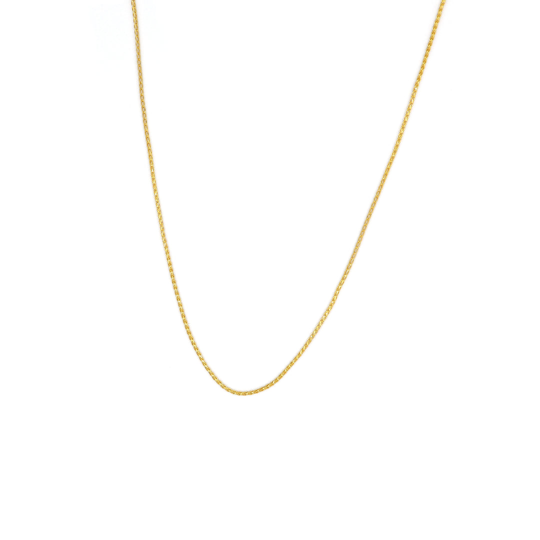 21K Yellow Gold Classic Chain Necklace